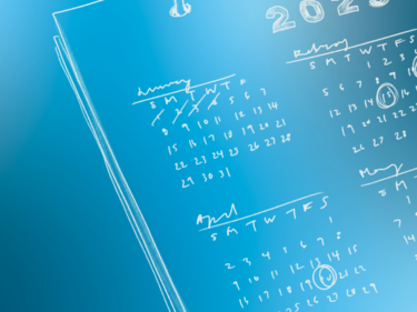 calendar on blue background